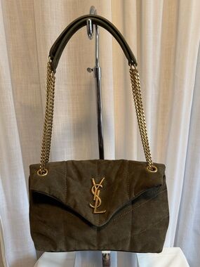 YSL Loulou puffer in suede